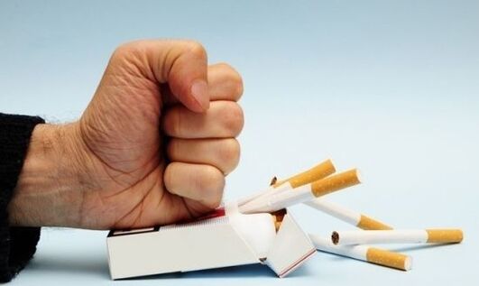 quitting smoking to prevent pain in the joints of the fingers